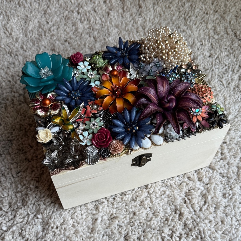 Handmade Bejeweled Jewelry Box